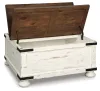 Ashley Furniture T459-20 Wystfield - Cocktail Table with Storage - White / Brown