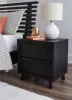 Ashley Furniture B1013-92 Danziar - Two Drawer Night Stand - Black