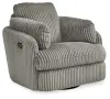 Ashley Furniture 9490361 Tie-Breaker - Swivel Glider Recliner - Fog