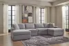 Ashley Furniture 92104S19 Ashley Furniture 92104S19 Modmax - 4-Piece Sectional With Laf And Raf Corner Chaises - Granite