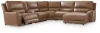 Ashley Furniture PCU62606S6 Ashley Furniture PCU62606S6 DeepWakes - 6-Piece Power Reclining Sectional With RAF Press Back Power Chaise And Storage Console - Caramel