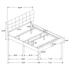 CoasterEveryday 305746KE Mapes - Upholstered Eastern King Panel Bed - Charcoal