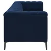 CoasterEssence 509211-S2 Chalet - 2 Piece Upholstered Tuxedo Arm Tufted Sofa Set - Blue