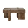 CoasterEssence 724138 Samira - Square Solid Wood Coffee Table - Natural Sheesham