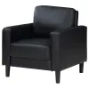 Coaster Fine Furniture 508363 Ruth - Upholstered Track Arm Accent Chair - Black