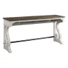 Intercon DK-TA-7622-RFO-C Drake - Sofa Bar Table - Rustic White / French Oak