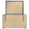 Coaster Fine Furniture 224973M Ives - 6-Drawer Dresser And Mirror - Gray High Gloss