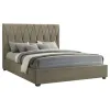 Coaster Fine Furniture 315975KE Delsea - Upholstered Eastern King Platform Bed - Light Brown