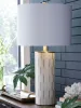 Ashley Furniture L235954 Faridworth - Poly Table Lamp - White / Gold Finish