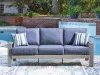 Ashley Furniture PCP418-838 Half Moon Beach - Sofa With Cushion - Blue / Gray