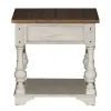 Liberty Furniture 498-OT1020 Liberty Furniture 498-OT1020 Morgan Creek - End Table - Antique White / Wirebrushed Tobacco Accents