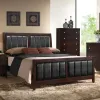 CoasterEveryday 202091KE Carlton - Wood Eastern King Panel Bed - Cappuccino