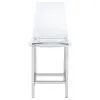 CoasterEssence 100265 Juelia - Counter Chair (Set of 2) - Chrome And Clear Acrylic