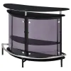 CoasterEssence 101065 Amarillo - Freestanding Glass Top Home Bar Wine Cabinet - Black