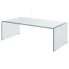 CoasterEssence 705328 Ripley - Rectangular Tempered Bent Glass Coffee Table - Clear