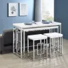 Coaster Fine Furniture 182714 Jackson - 4 Piece Multipurpose Counter Height Table Set - White