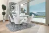 Furniture of America CM3384WH-SC-2PK Izzy - Side Chair (Set of 2) - Silver / White