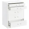 Coaster Fine Furniture 930208 Danbury - 3-Drawer Makeup Vanity & Stool Set - White High Gloss