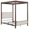 Coaster Fine Furniture 360331Q Zimmerlee - Metal Queen Canopy Bed - Rust Brown