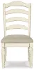Ashley Furniture D743-01 Realyn - Dining UPH Side Chair (Set of 2) - Ladderback - Chipped White