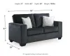 Ashley Furniture 8721335 Altari - Loveseat - Slate