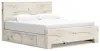 Ashley Furniture B2310B13 Ashley Furniture B2310B13 Lawroy - King Panel Bed With 2 Under Bed Storage Units - Light Natural