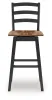 Ashley Furniture D634-230 Wildenauer - Tall Swivel Barstool (Set of 2) - Brown / Black