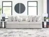 Ashley Furniture PC59106S5 Ashley Furniture PC59106S5 Cuddle Plush - 3-Piece Sectional - Arctic