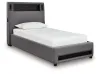 Ashley Furniture PCB2721B23 Ashley Furniture PCB2721B23 Verishaw - Twin Upholstered Bed With Wireless Audio - Gray