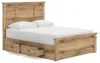 Ashley Furniture PCB1170B8 Ashley Furniture PCB1170B8 Makidern - Queen Panel Storage Bed With 2 Under Bed Storage Units - Tan