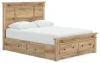 Ashley Furniture PCB1170B10 Ashley Furniture PCB1170B10 Makidern - Queen Panel Storage Bed With Under Bed Storage Unit And Storage Footboard - Tan