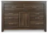 Ashley Furniture B251B1 Ashley Furniture B251B1 Juararo - Dresser, Mirror - Dark Brown