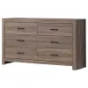 CoasterEveryday 207043 Brantford - 6-Drawer Dresser - Barrel Oak