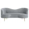CoasterEssence 506865 Sophia - Upholstered Channel Tufted Loveseat - Gray