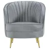 CoasterEssence 506866 Sophia - Upholstered Channel Tufted Barrel Accent Chair - Gray