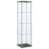 CoasterEveryday 950172 Bellatrix - 4-Shelf Clear Glass Curio Cabinet - Cappuccino