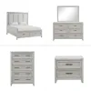 New Classic 00-2442-35C New Classic 00-2442-35C Fiona - 5/0 Queen 5 Piece Bedroom Set (Bed & Dresser & Mirror & Chest & Nightstand) - Gray