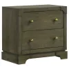 Coaster Fine Furniture 224932 Gran Park - 2-Drawer Nightstand Bedside Table - Dark Cocoa