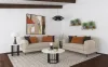 Coaster Fine Furniture 509411-S2 Jade - 2 Piece Chenille Upholstered Sofa Set - Latte