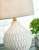 Ashley Furniture L180094 Wardmont - Ceramic Table Lamp  - White