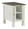Ashley Furniture T994-7 Havalance - Chair Side End Table - White / Gray
