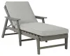Ashley Furniture P802-815 Visola - Chaise Lounge with Cushion - Gray