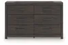 Ashley Furniture B3789-31 Prendonea - Six Drawer Dresser - Charcoal