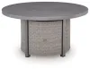 Ashley Furniture PCP418-776 Half Moon Beach - Round Fire Pit Table - Gray