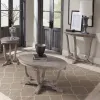Liberty Furniture 154-OT-3PCS Greystone Mill - 3 Piece Table Set (1 Cocktail 2 End Tables) - Stone White Wash / Wirebrush Distressing