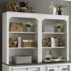 Liberty Furniture 417-HO135 Allyson Park - Bunching Lateral File Hutch - Wirebrushed White / Charcoal