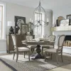 Liberty Furniture 615-DR-O5PDS Americana Farmhouse - 5 Piece Pedestal Table Set - Dusty Taupe