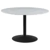CoasterEssence 108020 Bartole - Round Italian Marble Top Dining Table - White