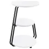 Coaster Fine Furniture 930071 Hilly - 3-Tier Round Accent Side Table - White And Black