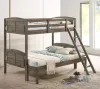 CoasterEveryday 400809 Flynn - Wood Twin Over Full Bunk Bed - Weathered Brown